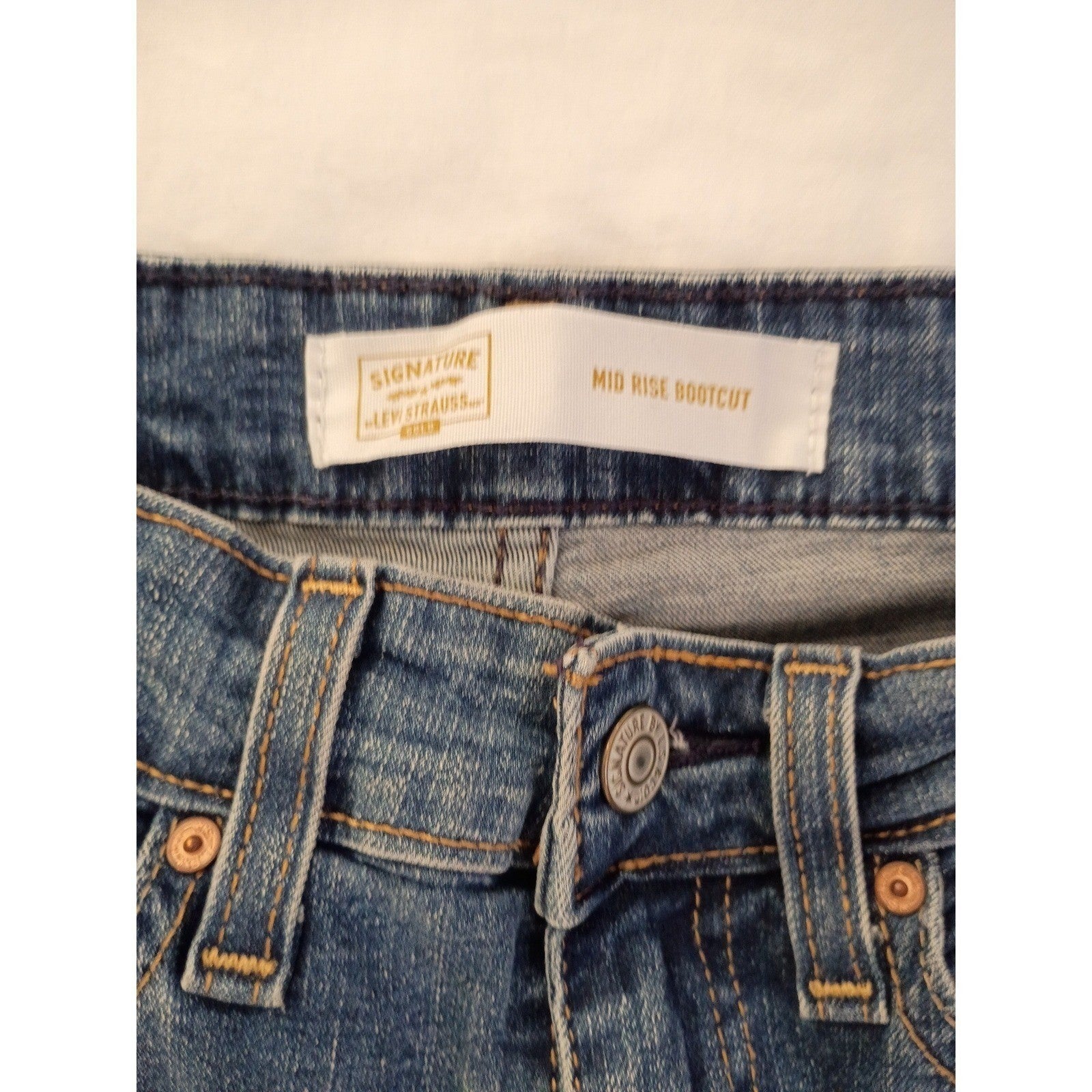 Levi Strauss Signature Gold Tall Bootcut Jeans 27x34 Mid Rise Denim Classic