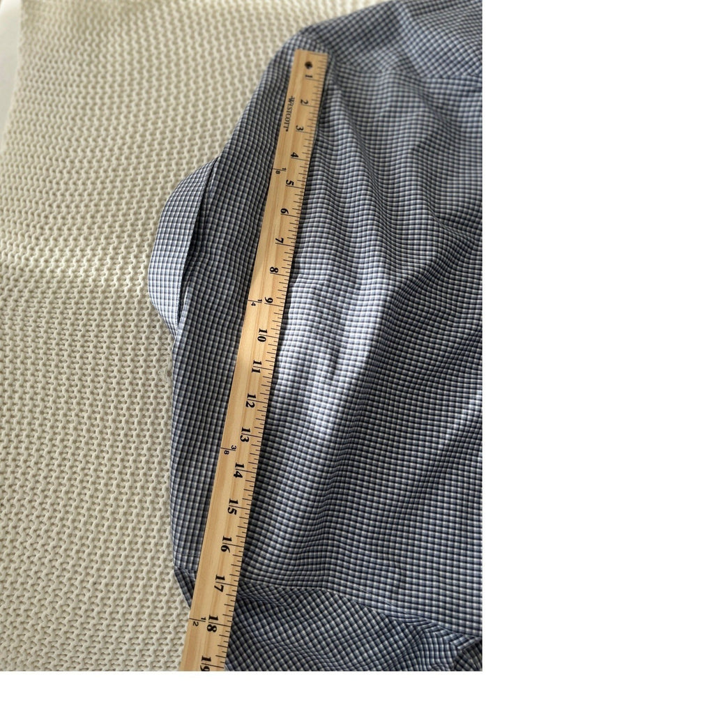 Banana Republic Untucked Fit Gingham Shirt M 100% Cotton Non-Iron Button Down