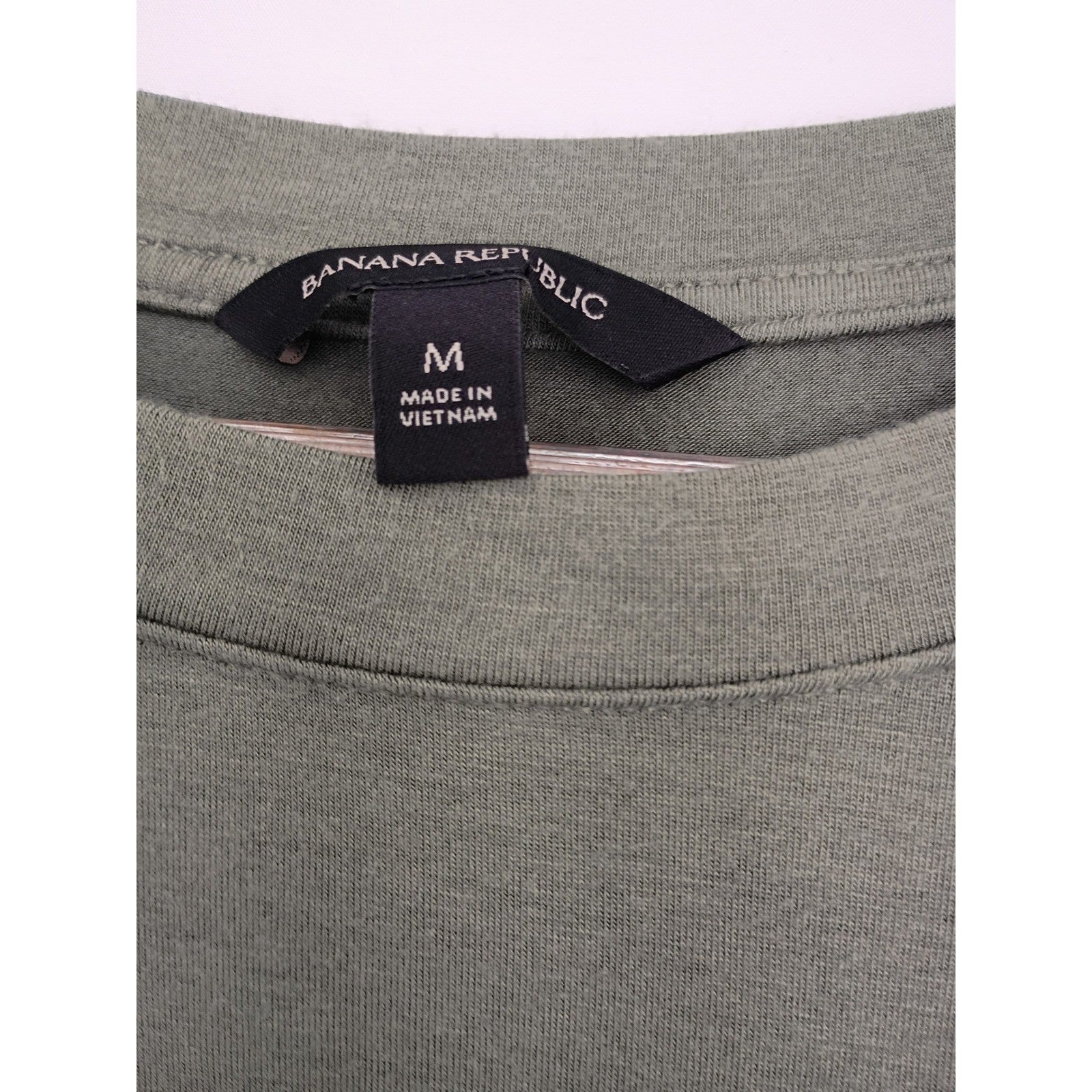Banana Republic Olive Green Long Sleeve Crew Neck Modal Blend Top Size M