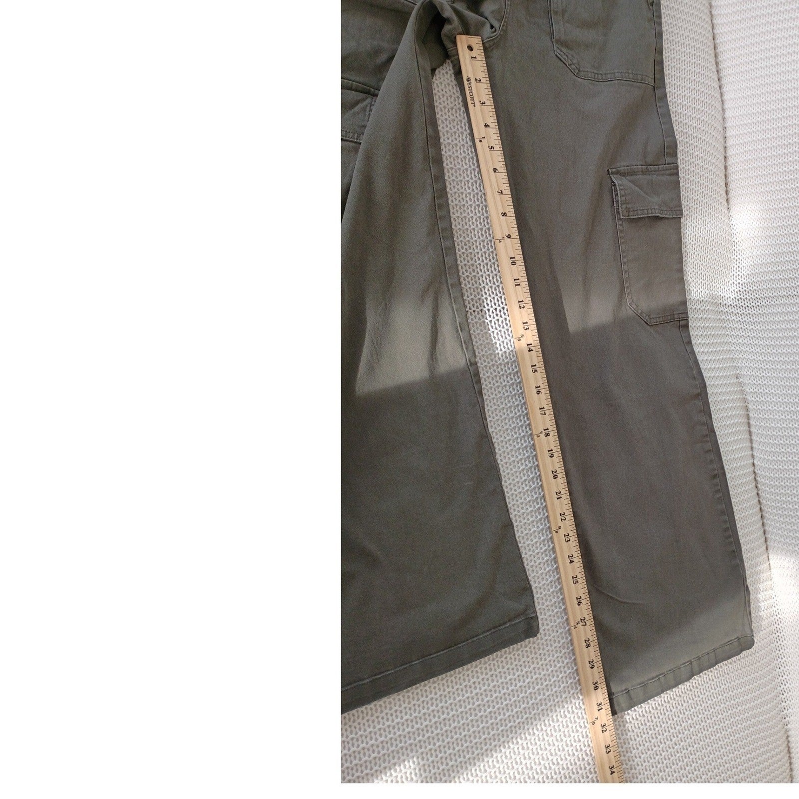 Wild Fable Y2K Olive Cargo Pants Wide Leg High Rise Stretch Twill Small NWOT