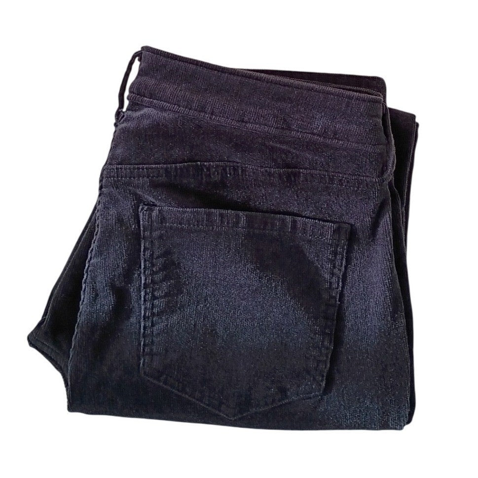 NYDJ Sheri Slim Navy Corduroy Pants Lift Tuck 8 30x29 Coastal Minimalist $119