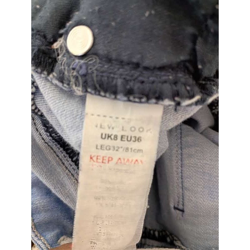 New Look Skinny Jeans Light Wash Blue Denim UK 8 EU 36 US 4 32L