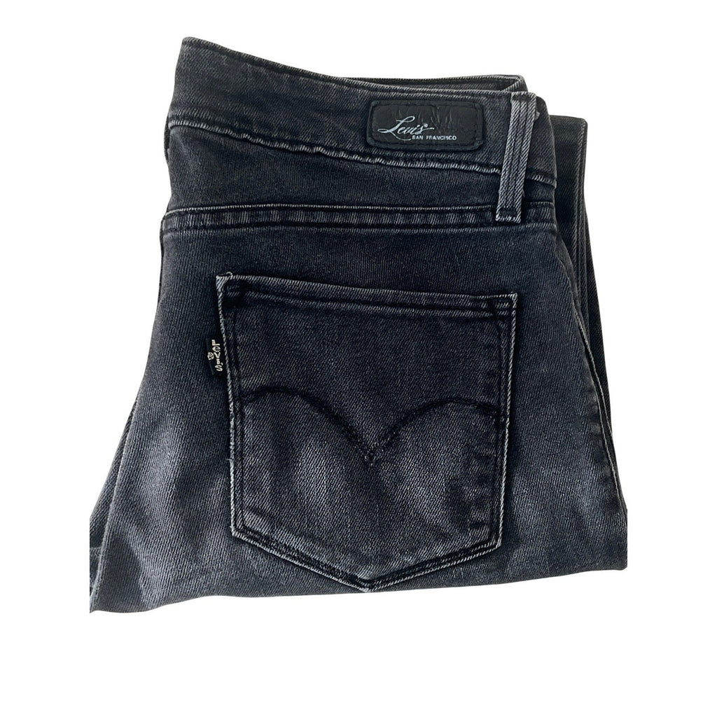 Levi's 711 Skinny Jeans Black Denim Women's Size 23x28