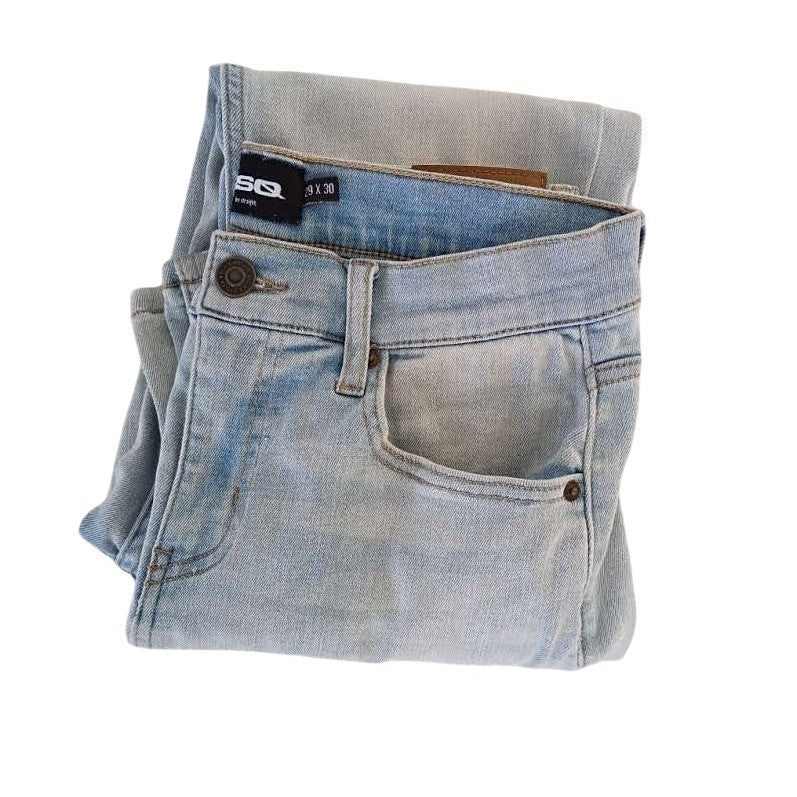 RSQ Mens Slim Straight Jeans Light Wash 29x30 Skate Streetwear Minimalist Y2K