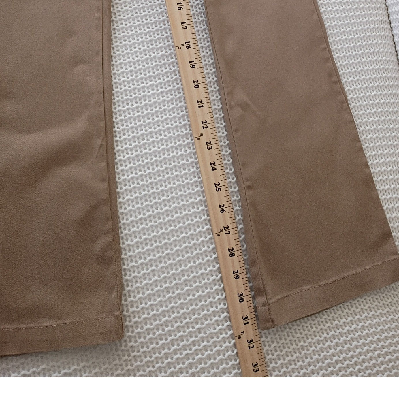 Bebop Womens Khaki Flare Leg Pants Tan Mid Rise Bootcut Trousers Size 7