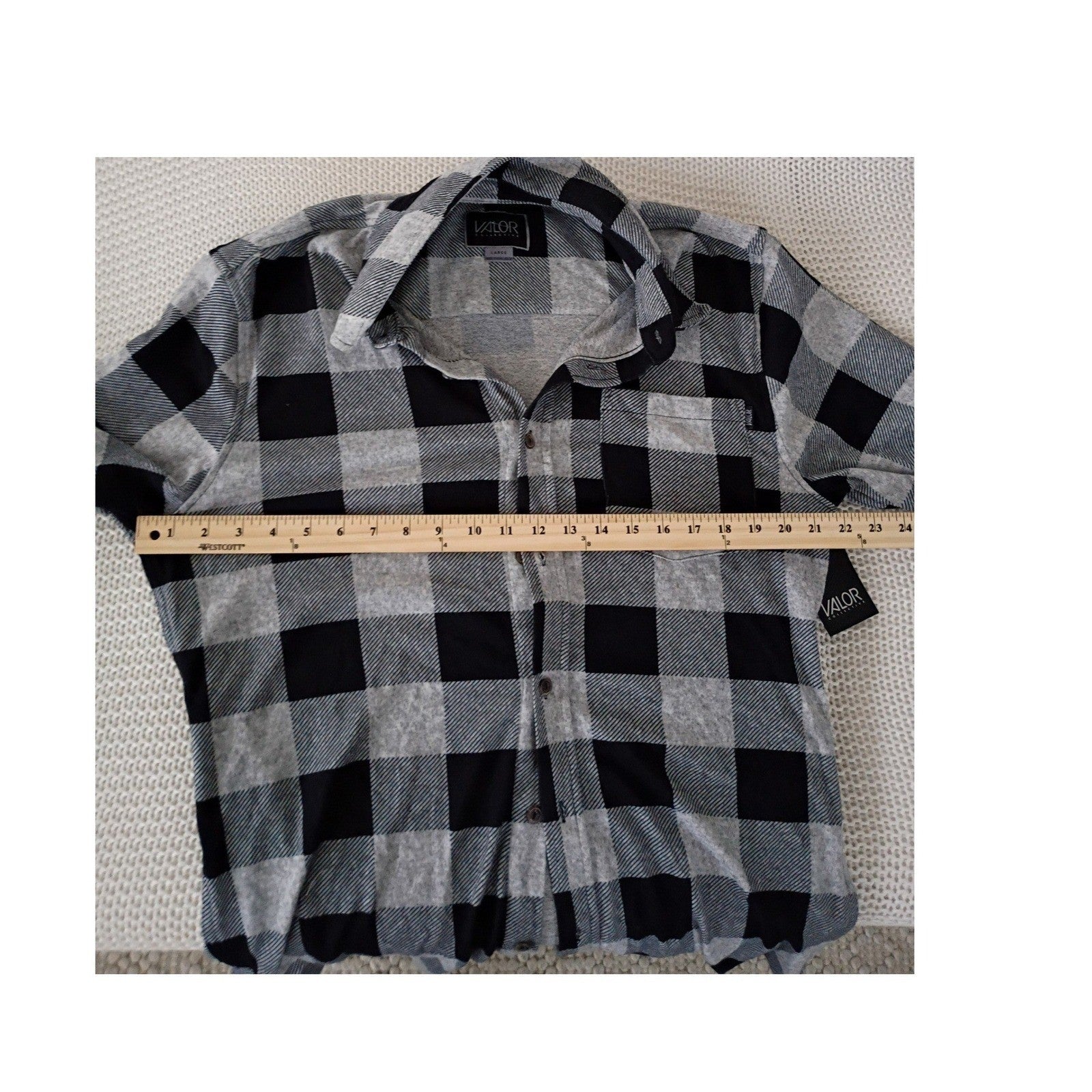 Valor Collective NWT Battle Creek Buffalo Plaid Flannel Shirt Long Slv Button L