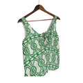 Maeve Anthropologie Green White Geometric Print Sleeveless Crop Top Fits S $78