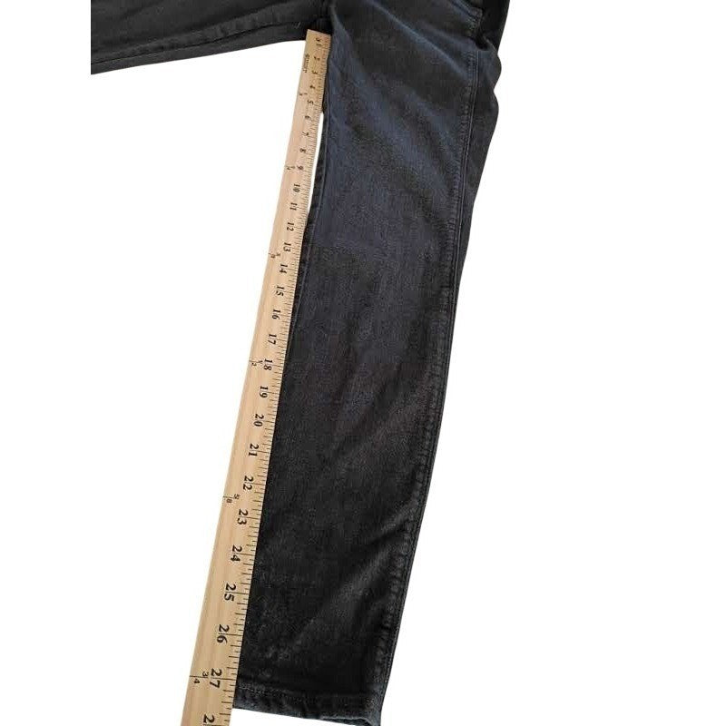 J BRAND Sculpting High Rise Button Fly Skinny Jeans Black Size 28 Natasha $228