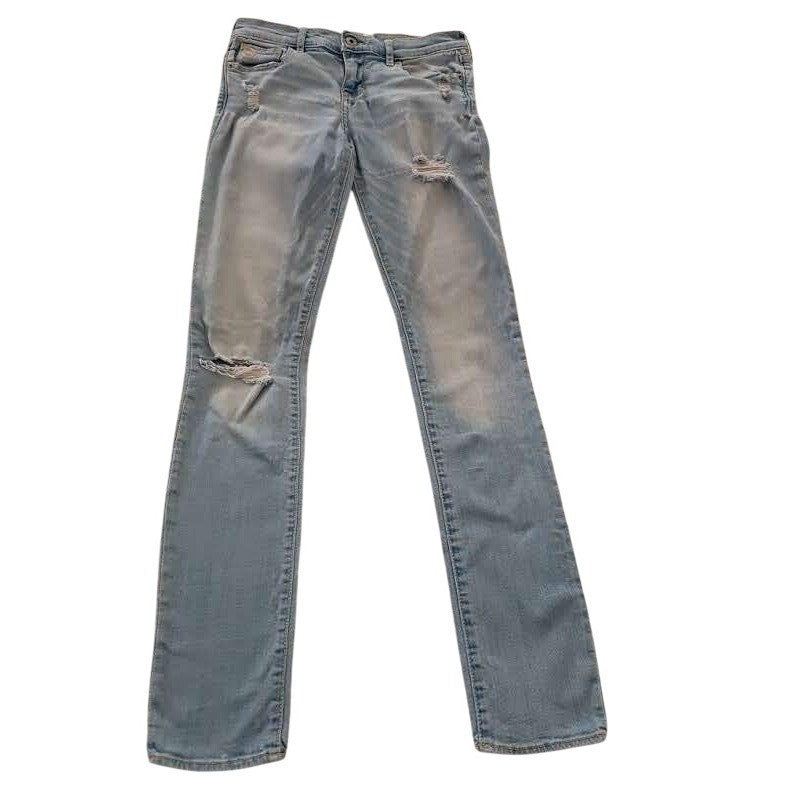 Abercrombie Distressed Super Skinny Jeans Light Wash Womens 24/25