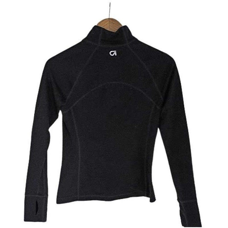 Madewell Black Zip Up Jacket Wool Alpaca Blend  Mock Neck Long Slve Thumbholes M