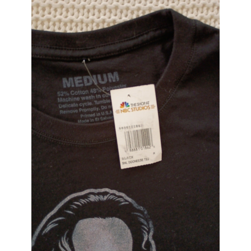 SNL Dooneese Kristen Wiig NBC Studios Graphic Tee Black 100% Cotton NWT Size M