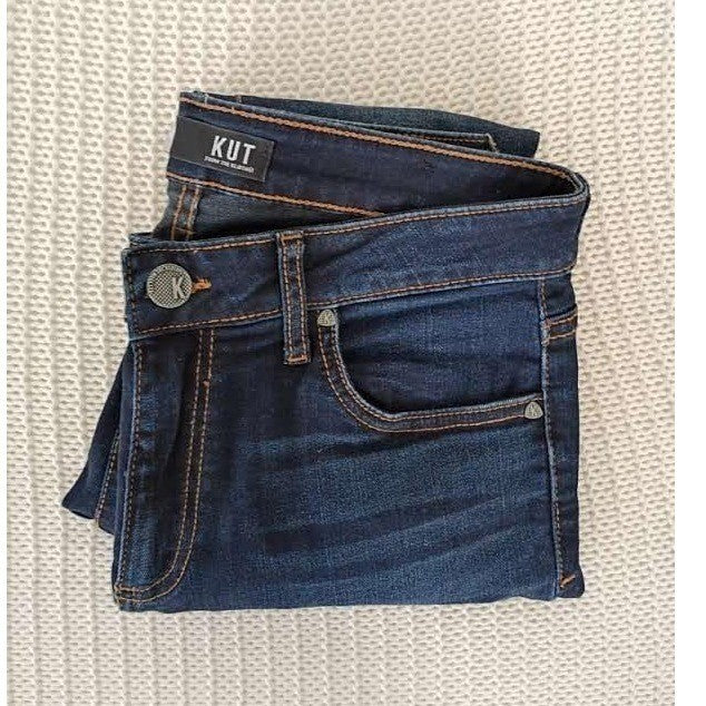 KUT from the Kloth Donna High Rise Skinny Jeans Dark Wash Fits 27-28x26 NWOT