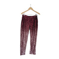 Cable & Gauge Glamarous Shimmering Sequin Pants Burgundy Sparkle Ombre Style S