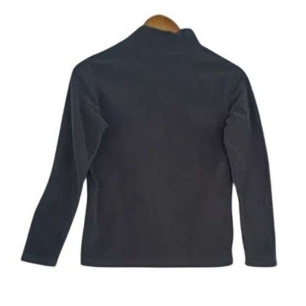 The North Face Gray 1/4 Zip Fleece Pullover Girls L G Fits Women Small PTP 19"