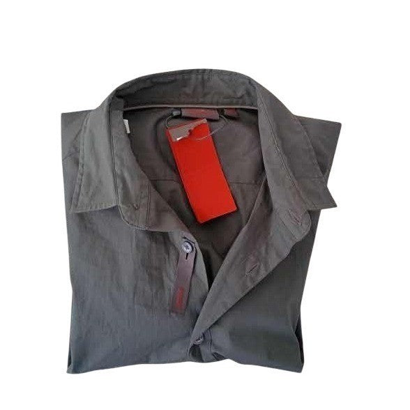 Esprit - Y2K Men Long Sleeve Button Up Shirt Gray Cotton Blend Size L