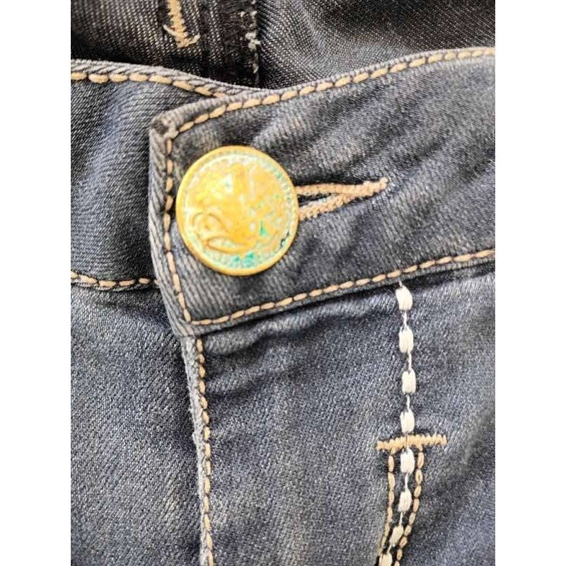 VTG Kouture Kimora Lee Simmons Y2K McBling Embroidered Jeans Dark W28x29 Low Ris