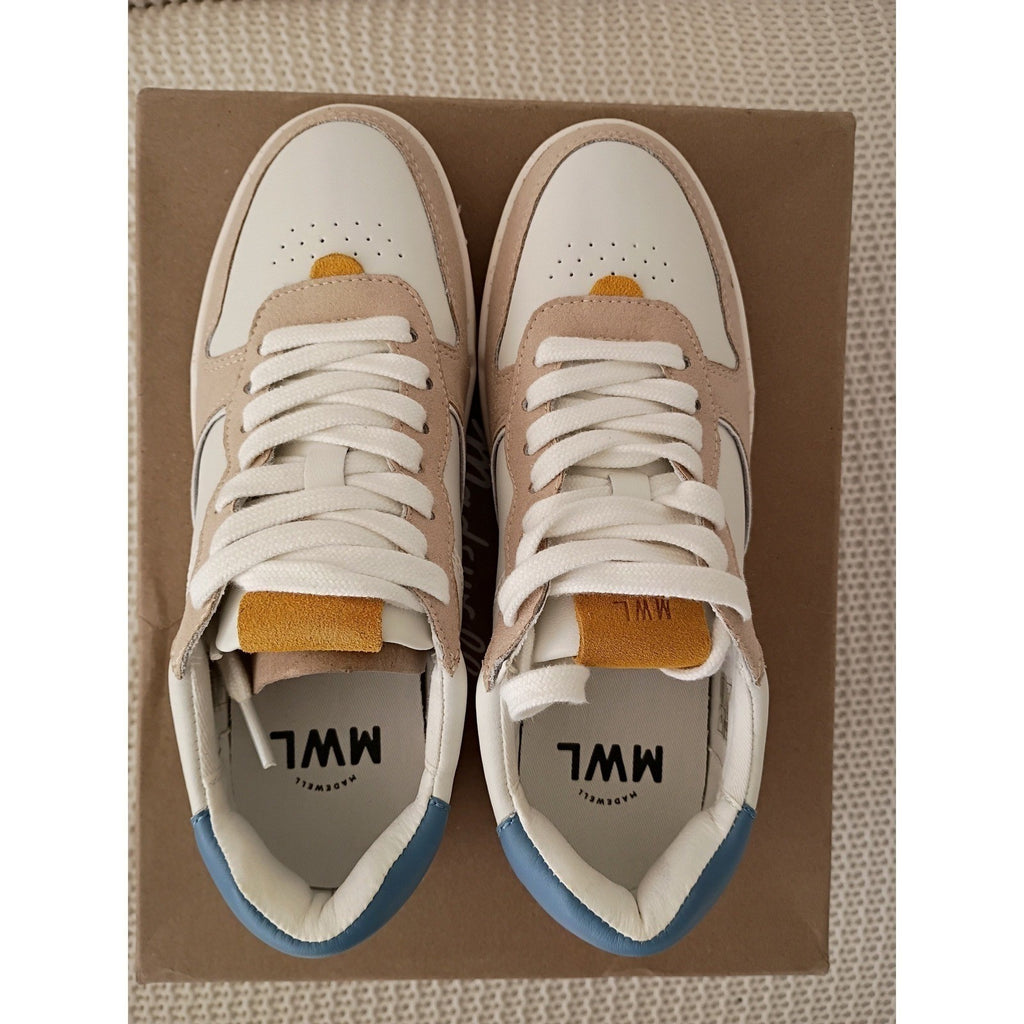 NWT Madewell MWL Court Sneakers Leather Nubuck Suede Tranquil Lake Womens 7