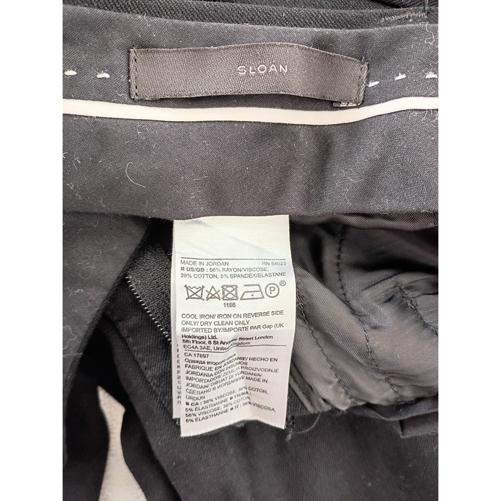 Banana Republic Sloan Black Pants Womens Fits 2 W26 Cotton Bld Tailored Career