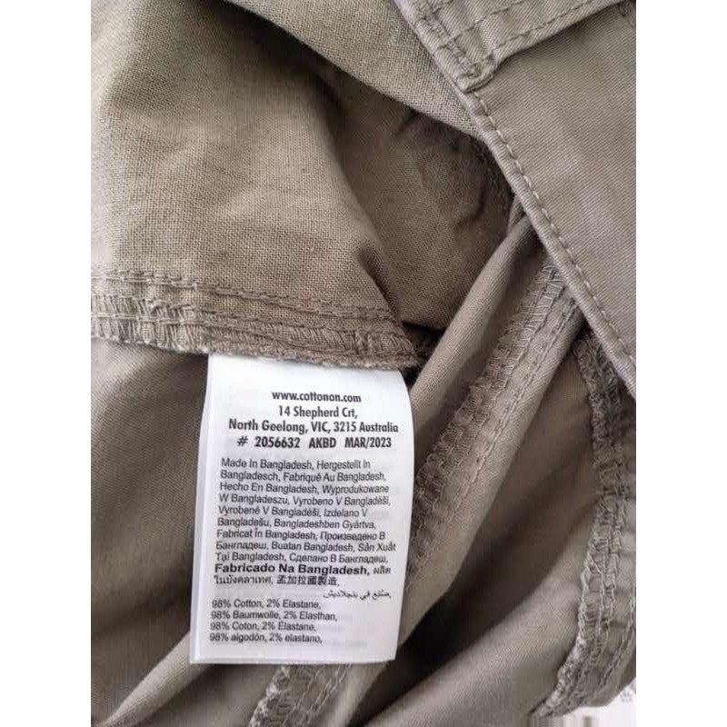 Cotton On Hayden Utility Mini Skirt 98% Cotton Green Cargo Pockets Small NWT
