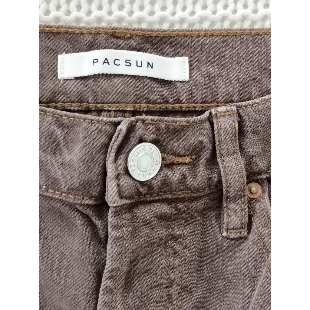 Mocha Brown High Rise Bootcut Flare Jeans 26x33 Long Inseam Denim PacSun