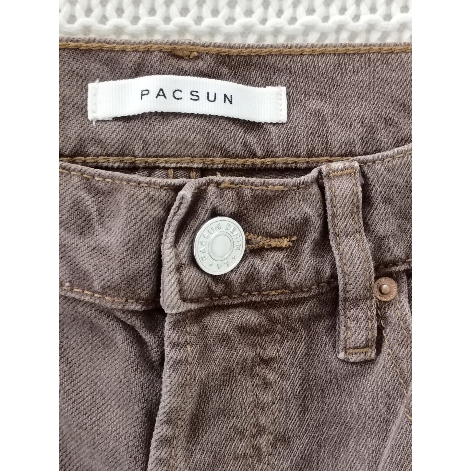 Mocha Brown High Rise Bootcut Flare Jeans 26x33 Long Inseam Denim PacSun