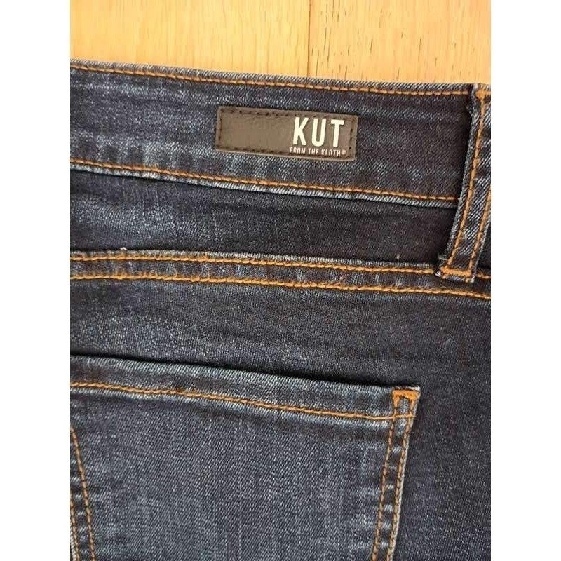 KUT from the Kloth Donna High Rise Skinny Jeans Dark Wash Fits 27-28x26 NWOT
