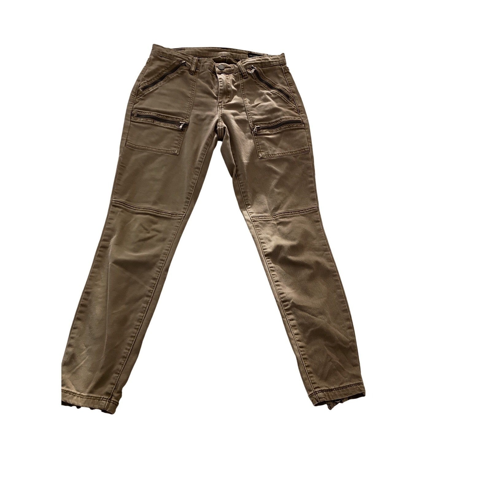 BLANKNYC Cargo Pants Khaki Zip Pockets Utility Style Size 28x27