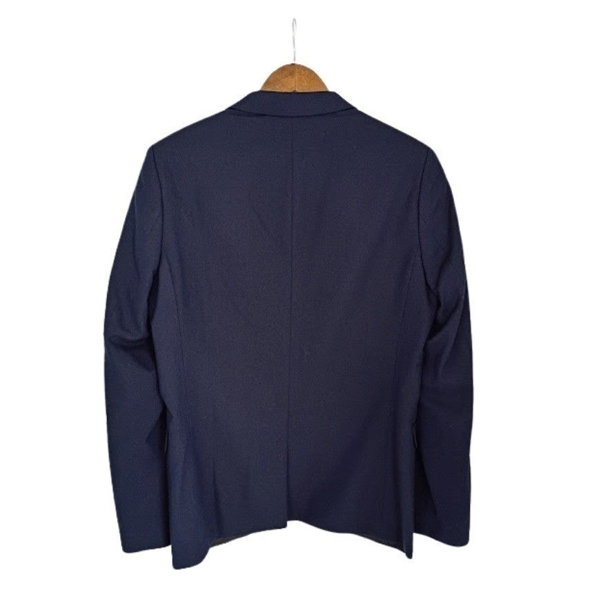 Slim Fit Wool Blend Blazer Navy Blue Men 40R Smart Tailored ASOS
