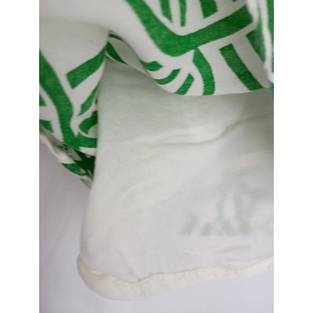 Maeve Anthropologie Green White Geometric Print Sleeveless Crop Top Fits S $78