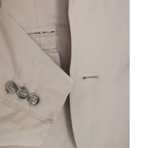 Territory Ahead 100% Cotton Tan Blazer Jacket L Button Up Lapel Collar Light