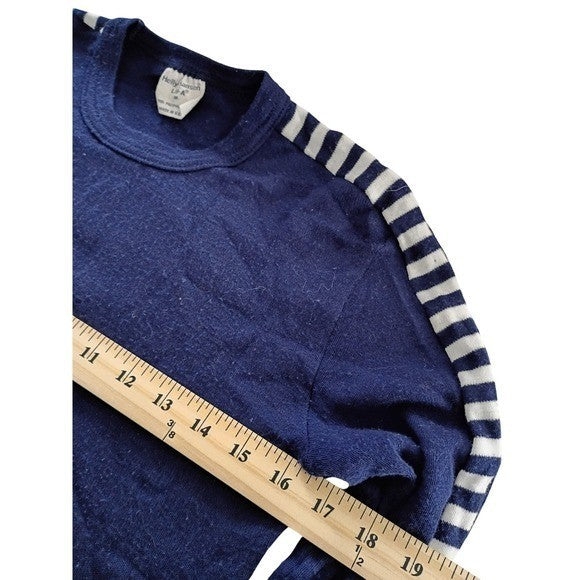Helly Hansen Lit-A Long Sleeve Polypropylene Top Size M Made USA Striped Sleeves