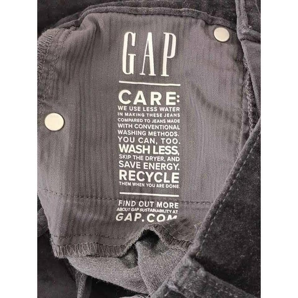 Gap 1969 High Rise Black Velvet Slim Pants 26x27 NWOT Vintage Goth Dark Academia