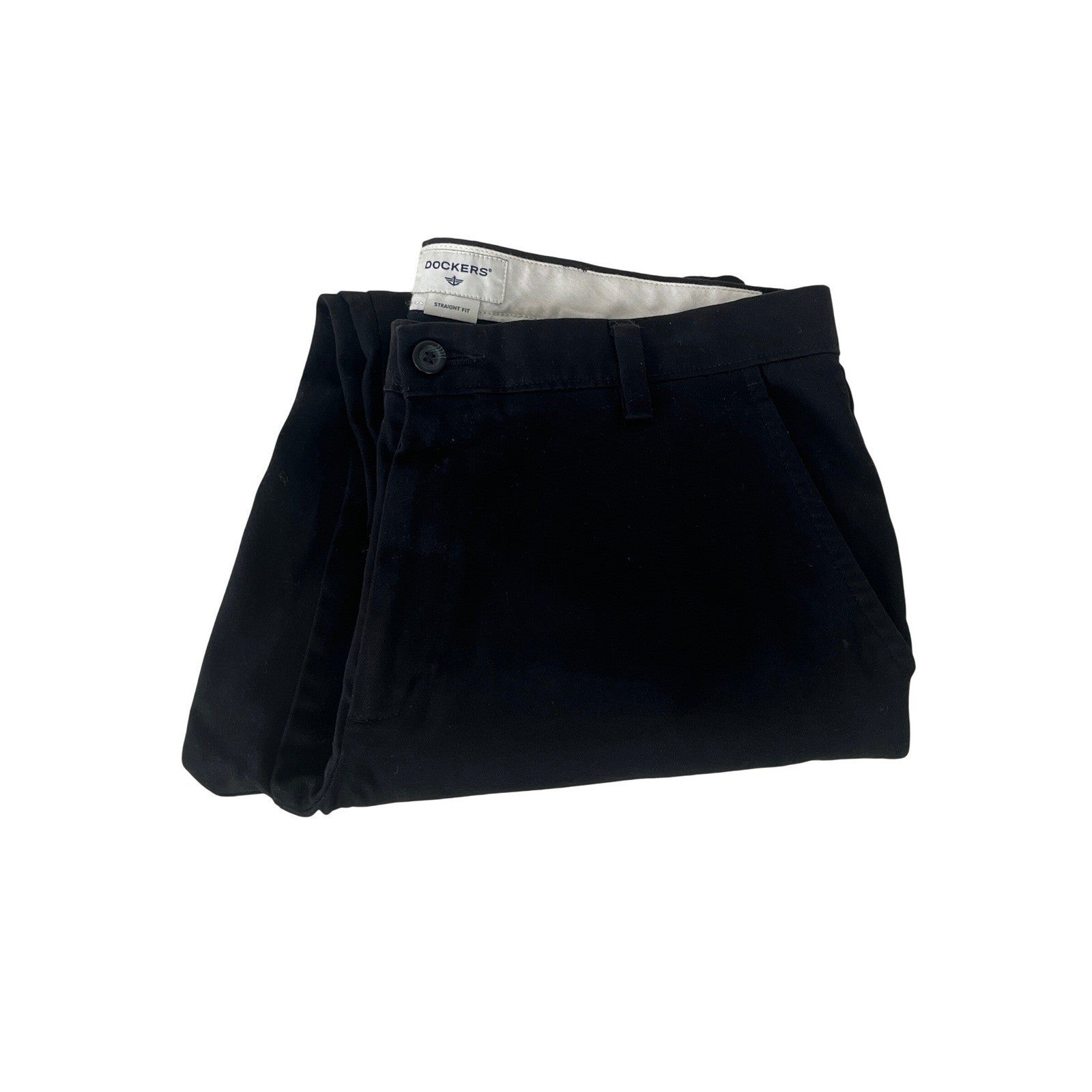 Dockers Men's 33x32 Black Chino Pants Straight Fit Cotton Stretch  Work Sits