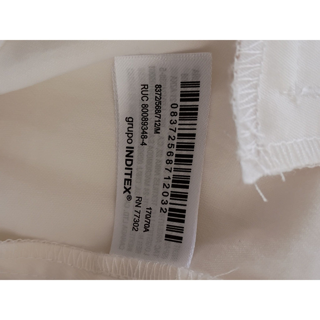 ZARA - NWOT Cream Wide Leg Cropped Pants Women's Size M