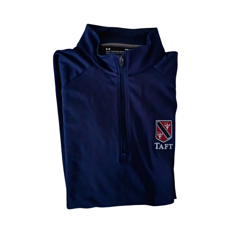 UNDER ARMOUR Taft Univ. Quarter Zip Pullover Sweatshirt Navy Blue M