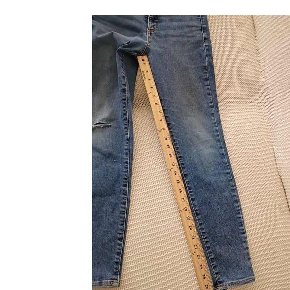 Gap Universal Legging High Rise Skinny Jeans Medium Wash Distressed 28 6R