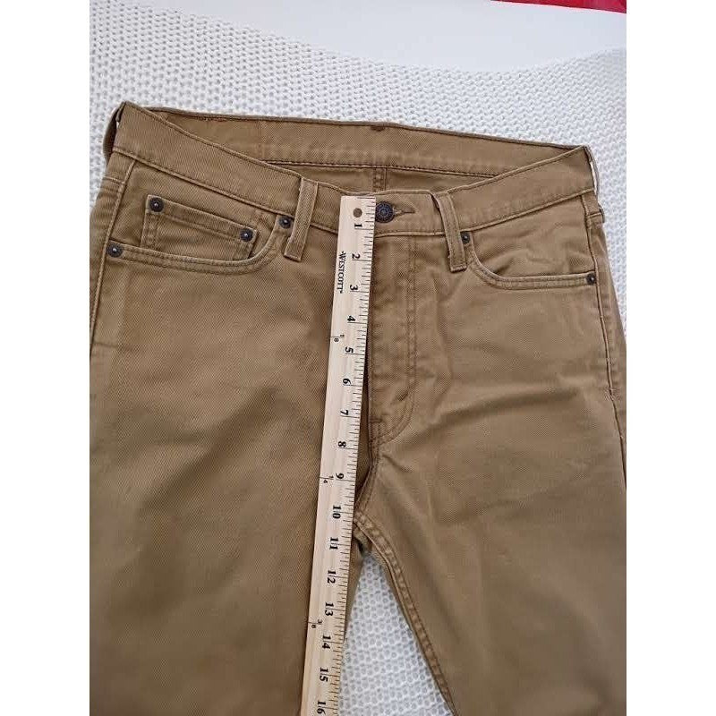 LEVI'S 513 Slim Straight Chinos 32x32 Tan Khaki Cotton Stretch Retro