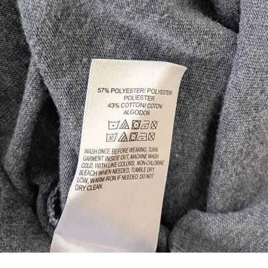 Lucky Brand Venice Burnout Cotton Blend Henley Shirt Long Sleeve Gray Mens M