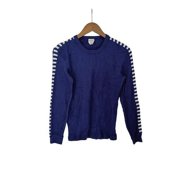 Helly Hansen Lit-A Long Sleeve Polypropylene Top Size M Made USA Striped Sleeves