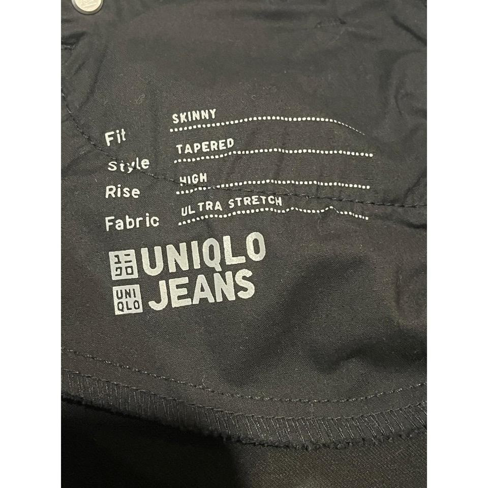 Uniqlo Jeans Womens Black Skinny Tapered High Rise Ultra Stretch Pants 26