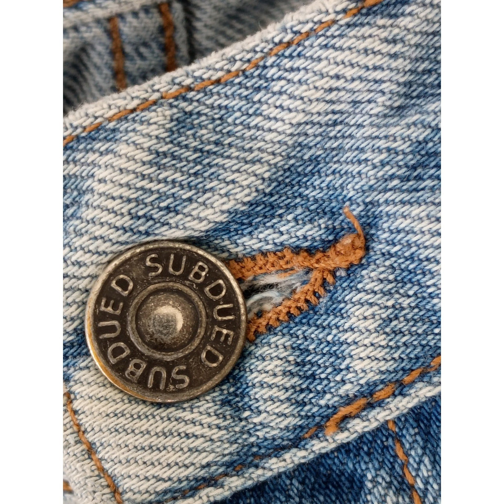 Subdued Light Blue Straight Leg Jeans High Rise Denim Size 2 W 26 x 32