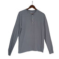J.Crew Blue Henley Shirt Long Sleeve Re-Imagined Cotton Top Classic Casual L