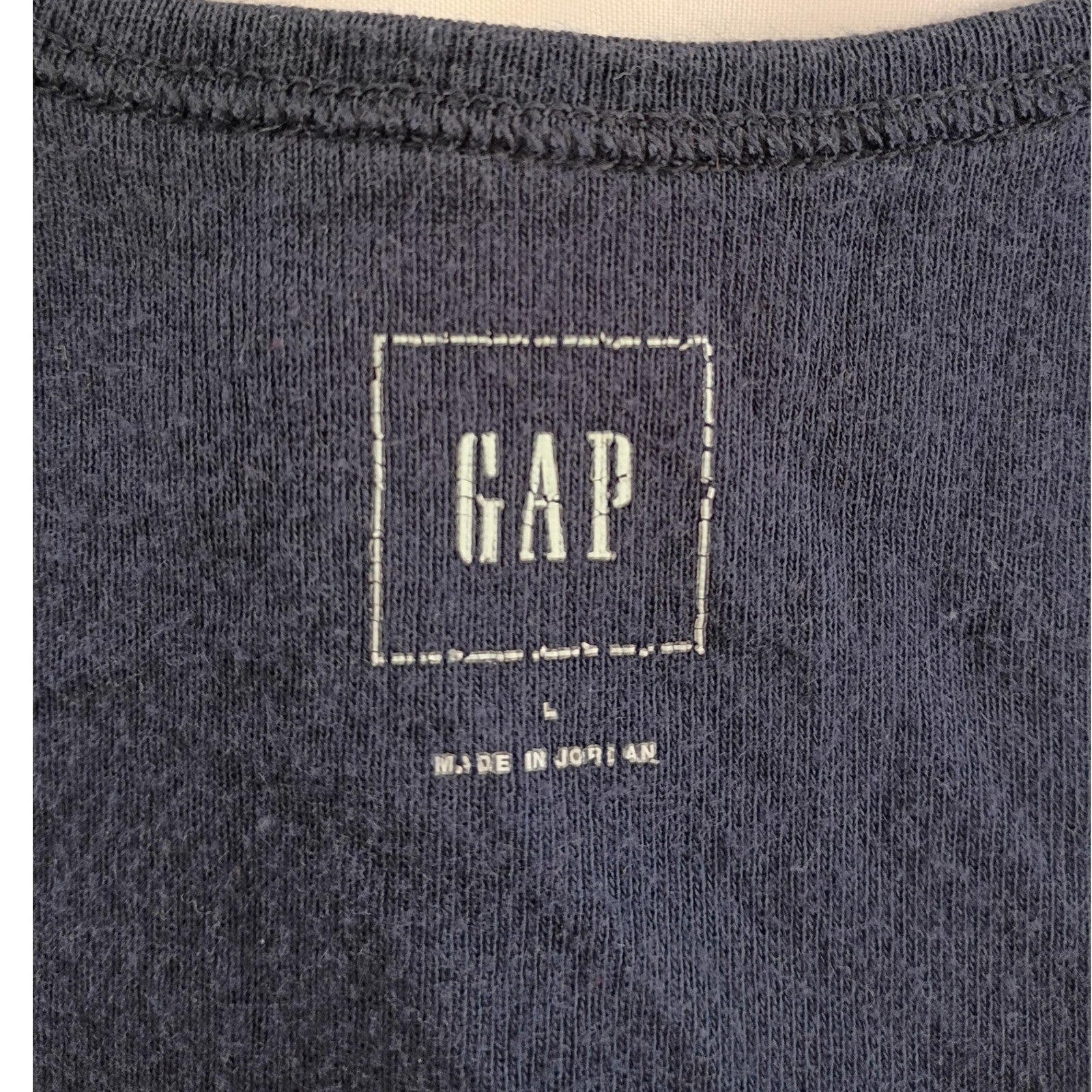 GAP Mens Tank Top Navy Blue Size L Cotton Modal Blend Basic Everyday