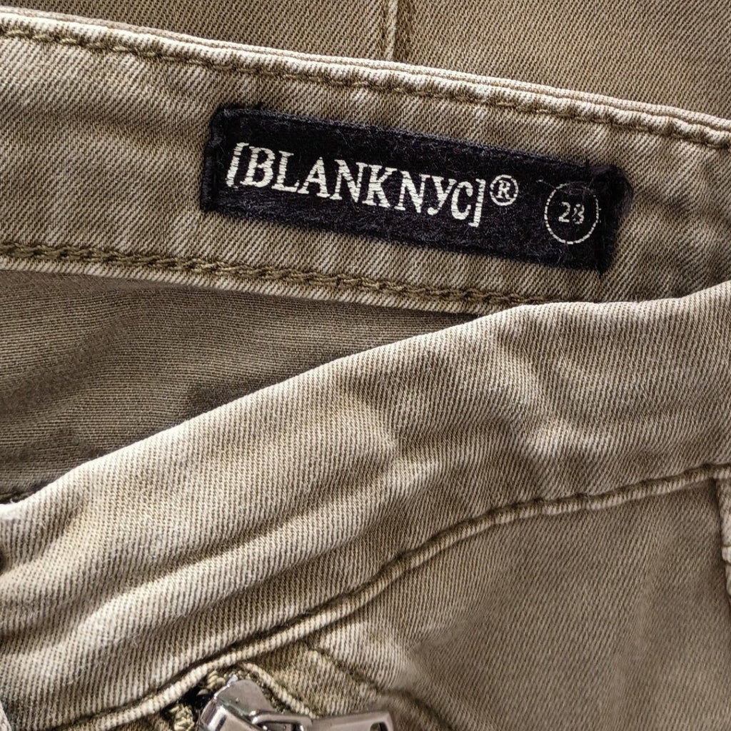 BLANKNYC Cargo Pants Khaki Zip Pockets Utility Style Size 28x27