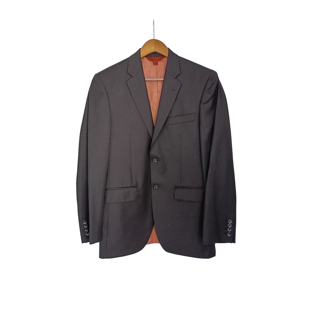 Privé Baroni Italy $700 Super 150s Wool Blazer 38R Navy Distressed Casual
