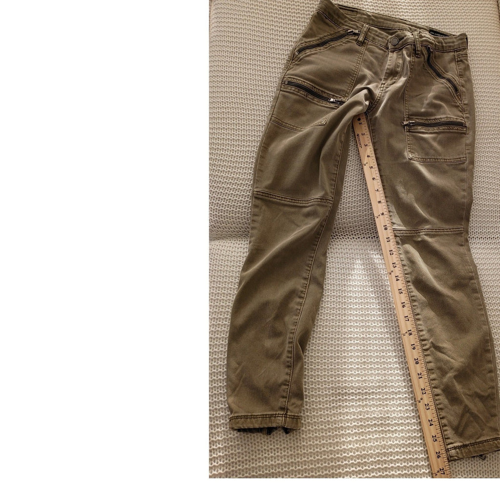 BLANKNYC Cargo Pants Khaki Zip Pockets Utility Style Size 28x27