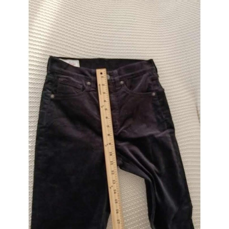 Gap 1969 High Rise Black Velvet Slim Pants 26x27 NWOT Vintage Goth Dark Academia