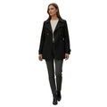 Broadcast Black Double Breasted Peacoat Jacket Size S Minimalist Cotton Trench