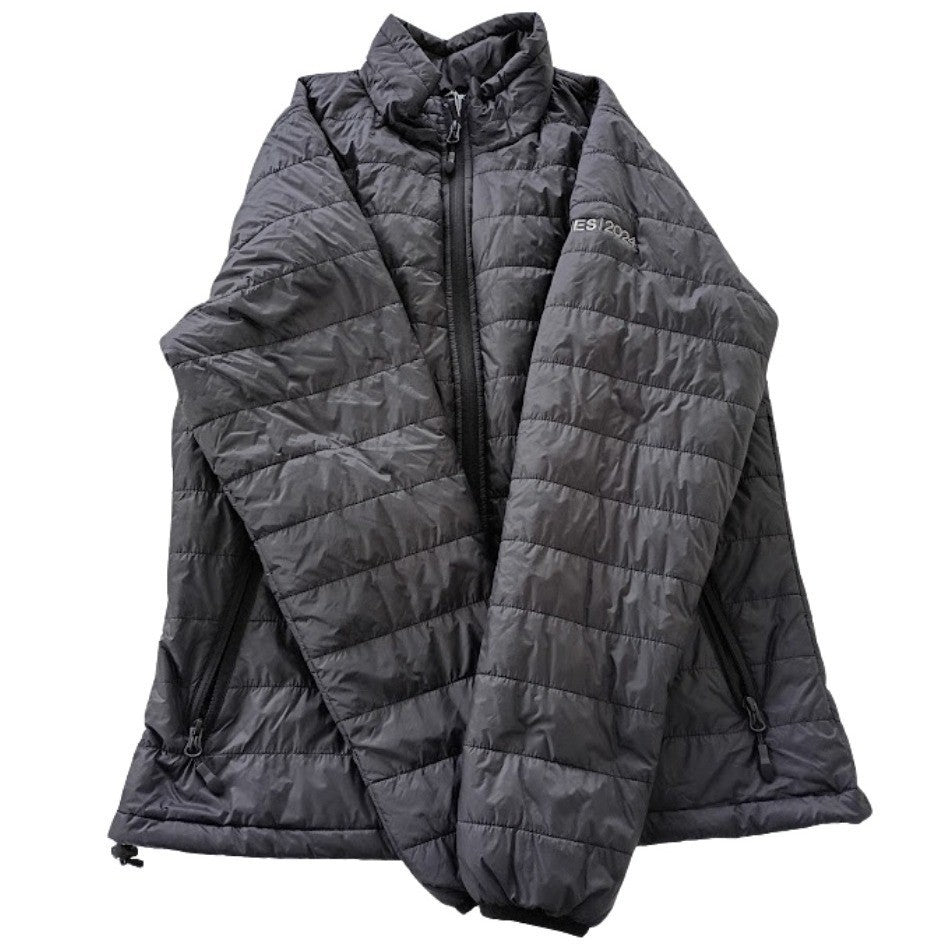 SMES Black Puffer Jacket Lightweight Full Zip Quilted Year Round Gorpcore Pack