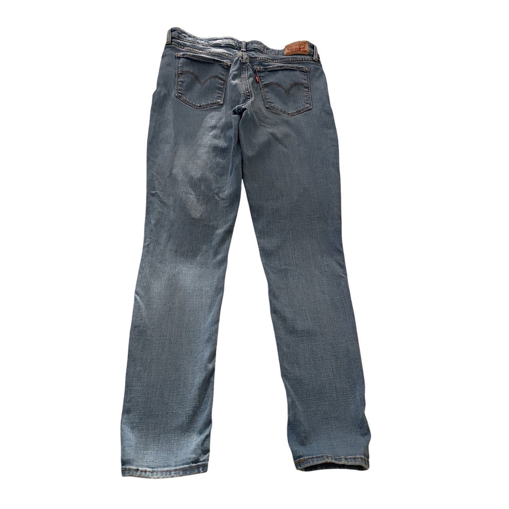 LEVI STRAUSS Classic 711 Skinny Jeans Distressed Blue Denim 30x29